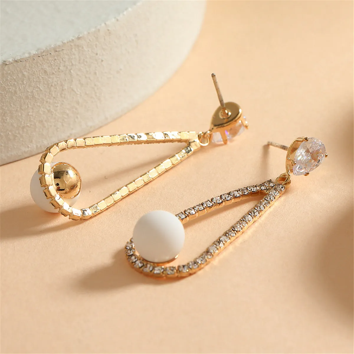Crystal & Cubic Zirconia Teardrop Earrings