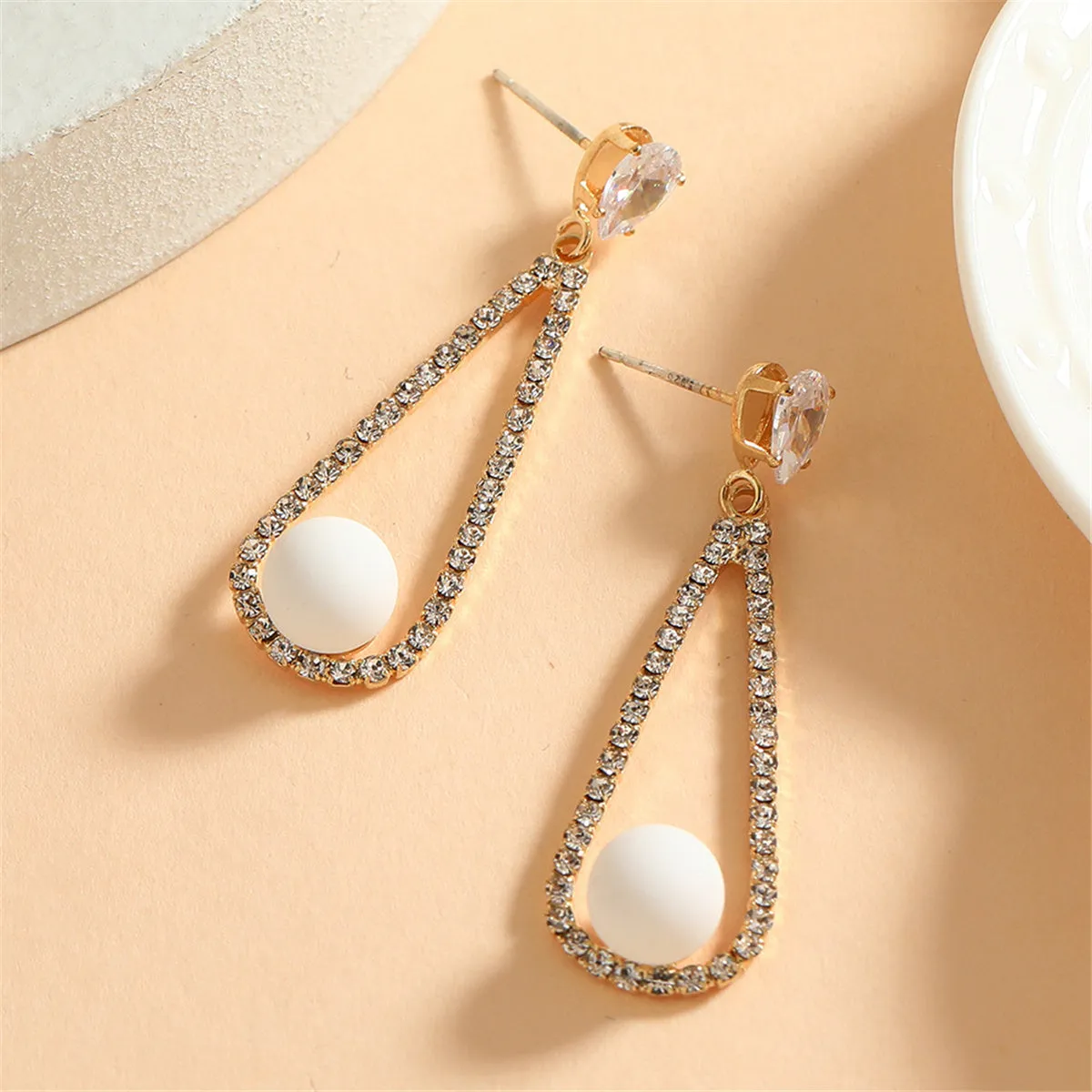Crystal & Cubic Zirconia Teardrop Earrings