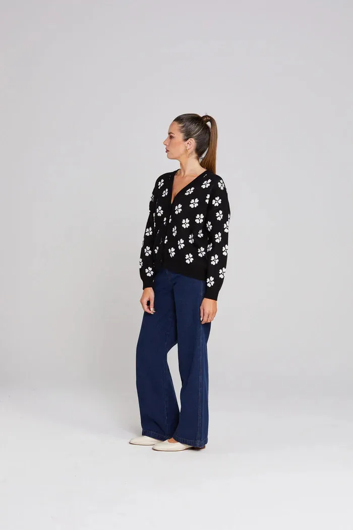Dahlia Cardigan Night Bloom