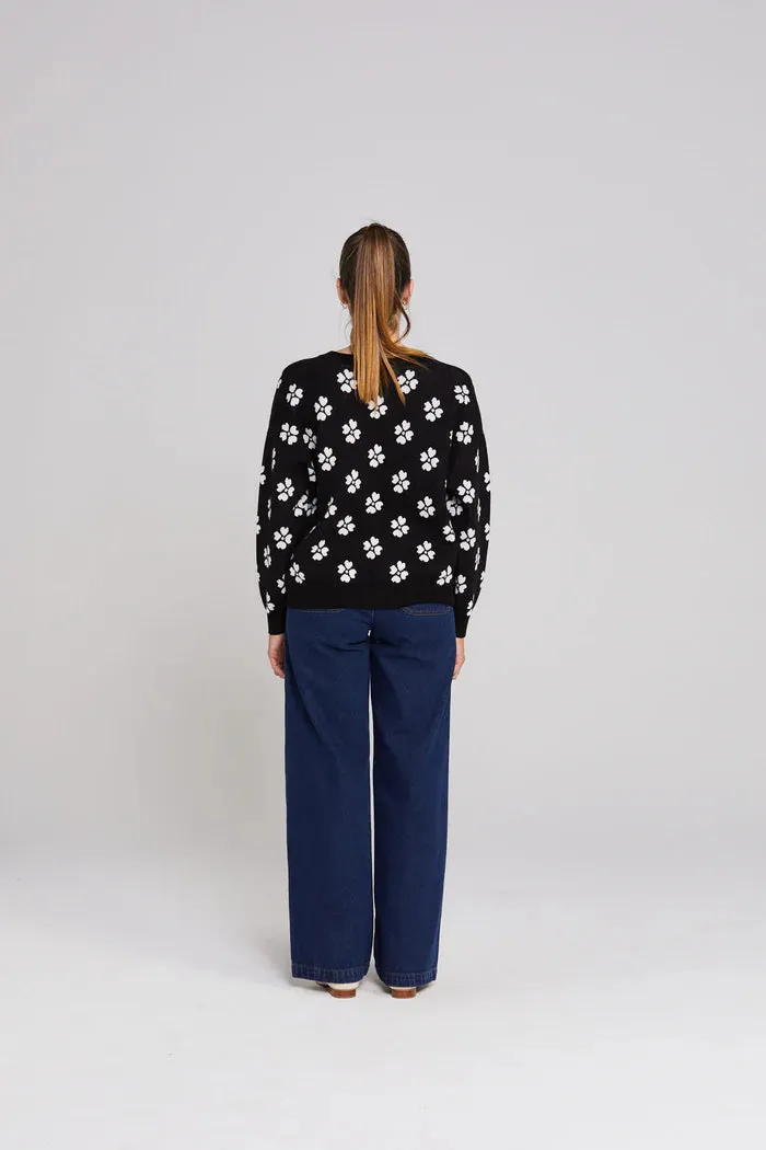 Dahlia Cardigan Night Bloom