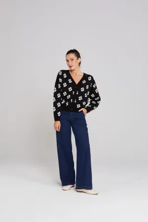Dahlia Cardigan Night Bloom