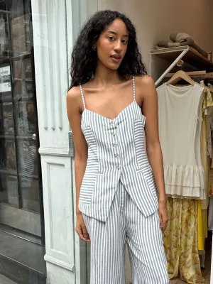 Diana Top in Seagrass Stripe