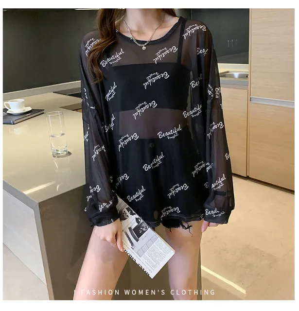 Disney Summer Famous Anime Mickey Mouse  Shirt Women Long Sleeve Blouse Ladies T-shirt