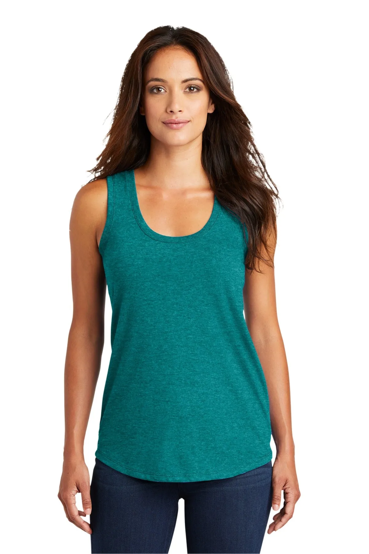 District Women's Perfect Tri Racerback Tank. DM138L