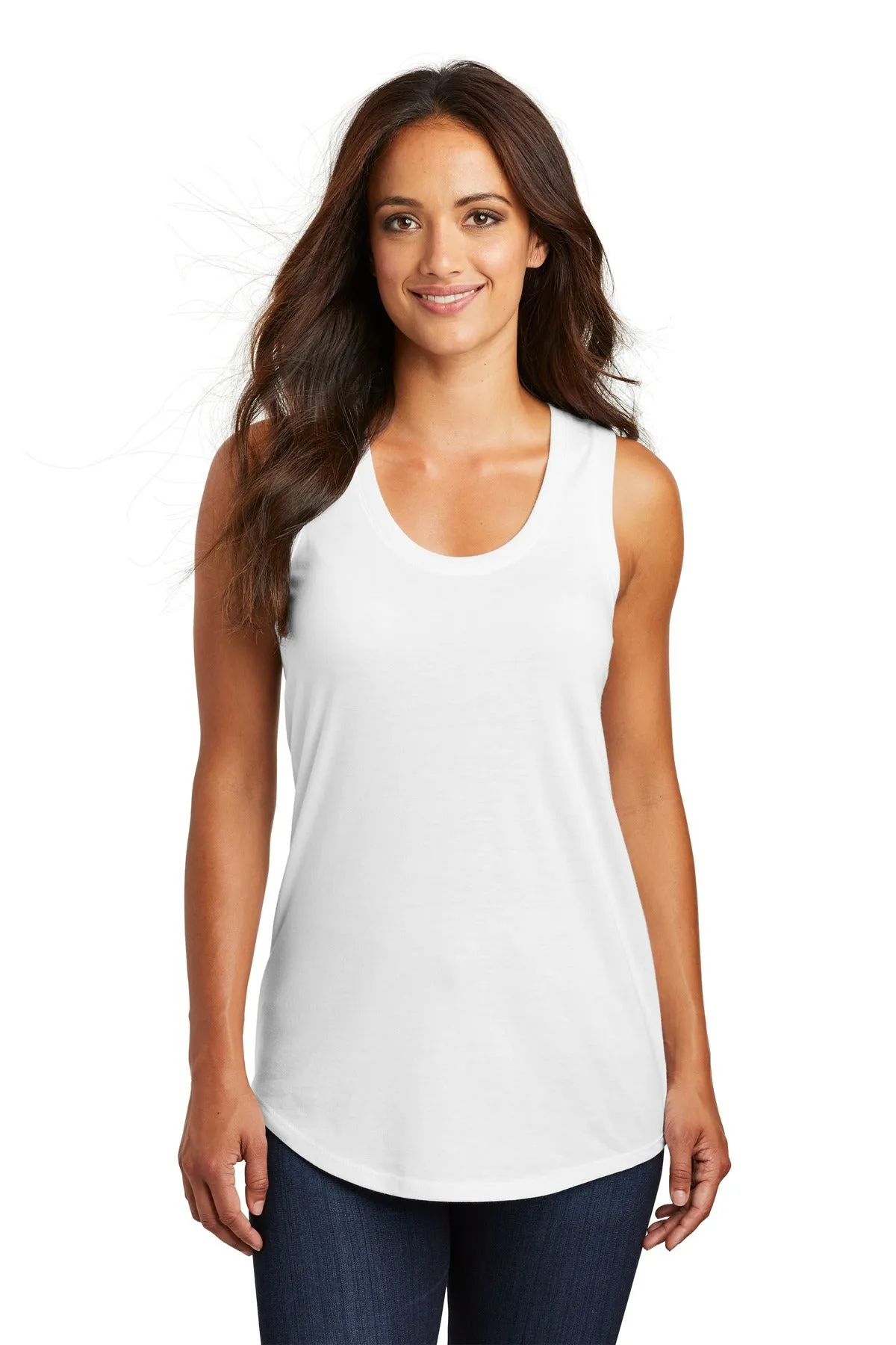 District Women's Perfect Tri Racerback Tank. DM138L