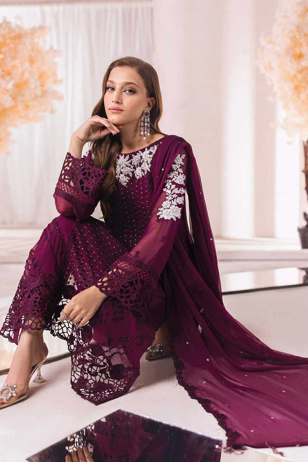 Dreamy Glint |  Azure Ensembles Chiffon 3PCS 2023