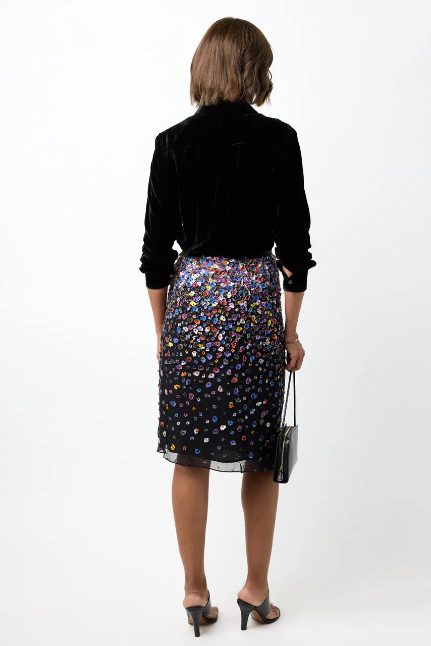 Embellished Straight Skirt