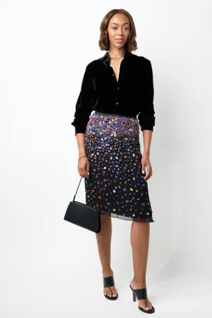 Embellished Straight Skirt
