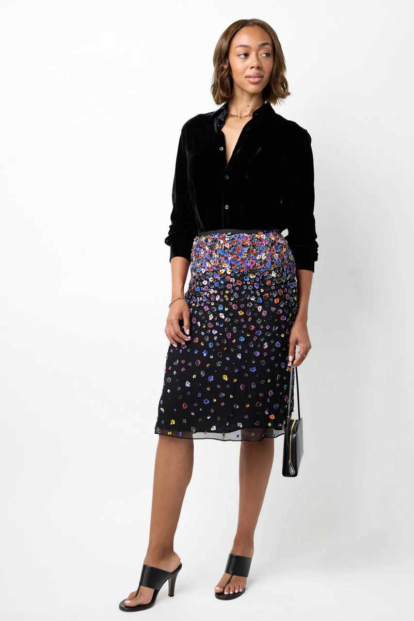 Embellished Straight Skirt