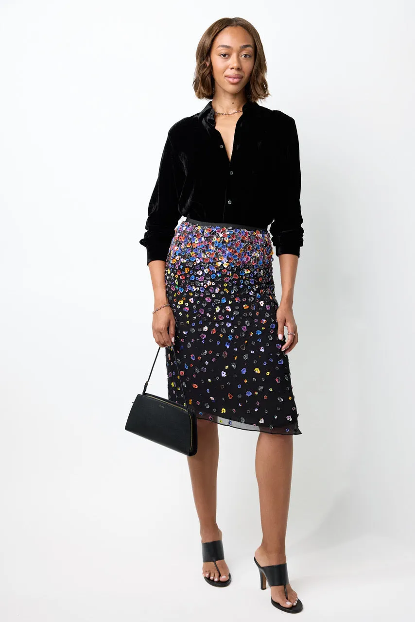 Embellished Straight Skirt