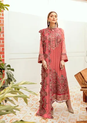 Embroidered Crinkle Chiffon Outfit for Party #Y6112