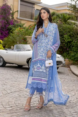 Festive Glory | Azure Luxe Embroidered 3pcs Collections 2023