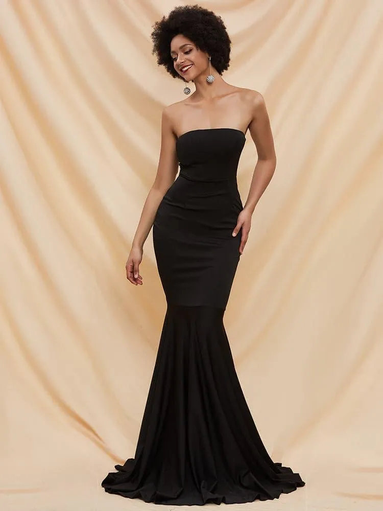 Fishtail Hem Tube Red Prom Dress FT2000