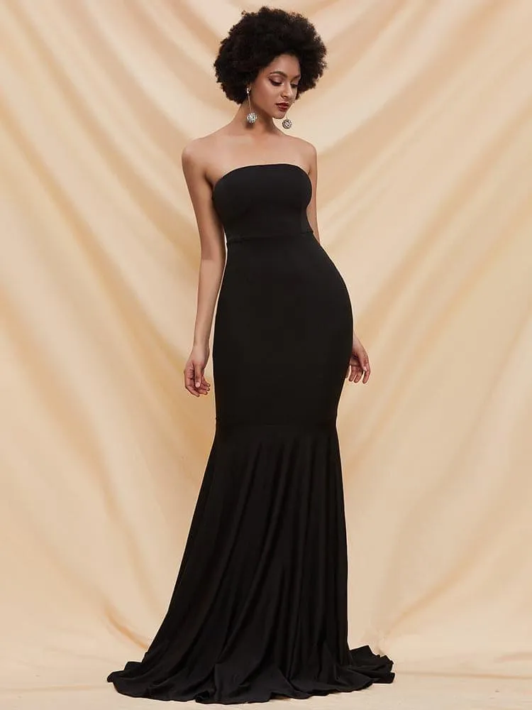 Fishtail Hem Tube Red Prom Dress FT2000