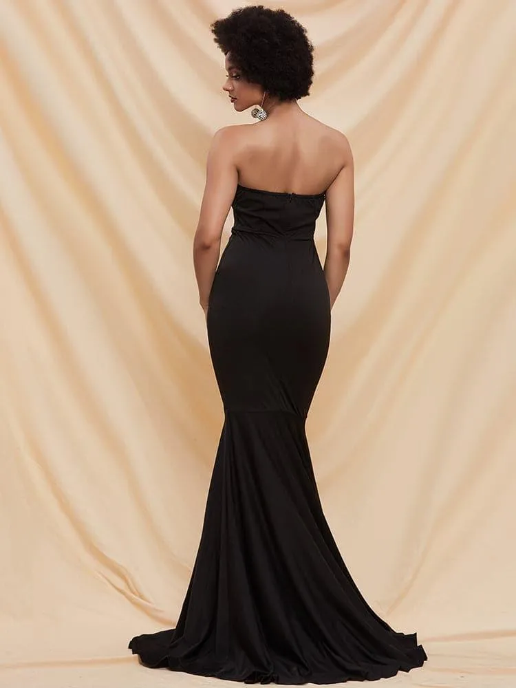 Fishtail Hem Tube Red Prom Dress FT2000