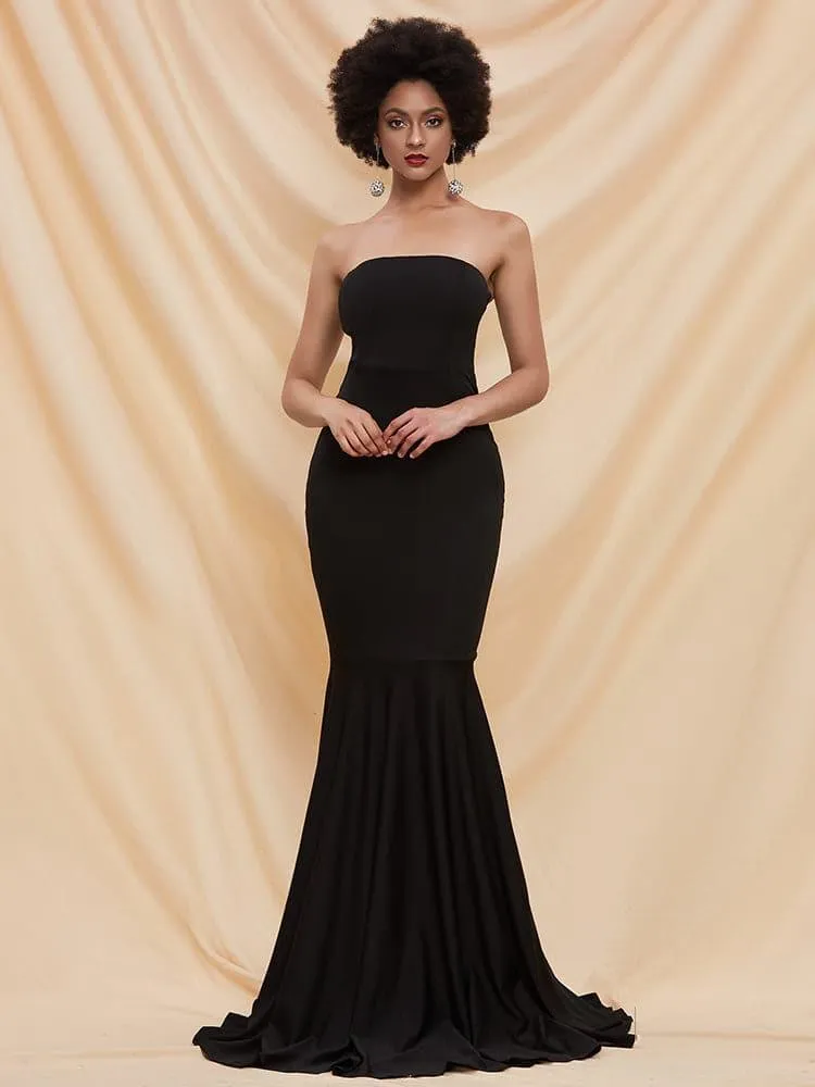 Fishtail Hem Tube Red Prom Dress FT2000