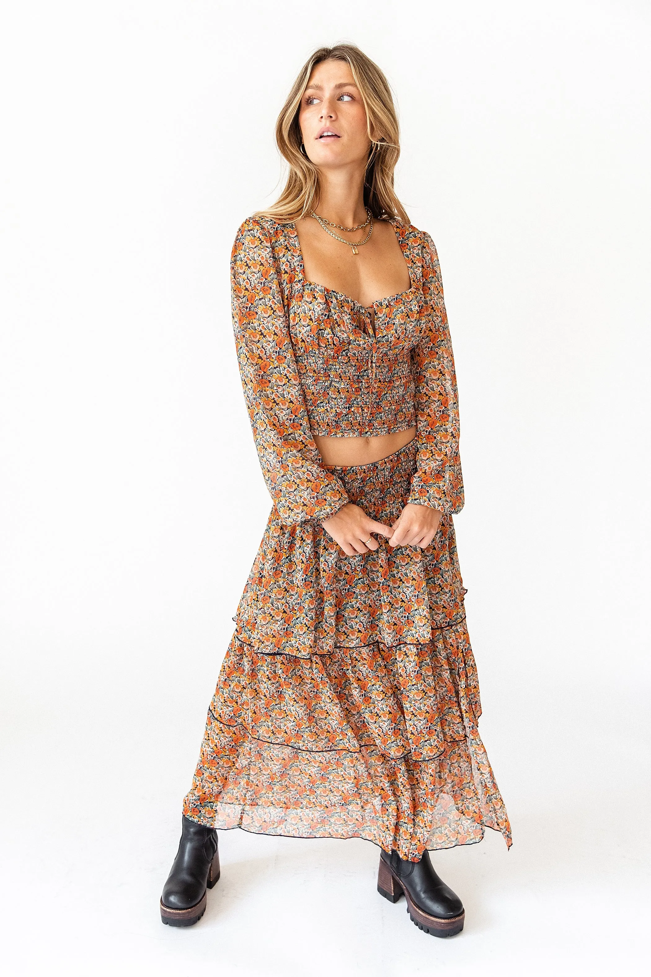 Fleetwood Floral Chiffon Top