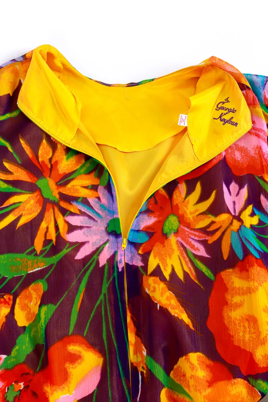 Floral Chiffon Rhinestone Caftan