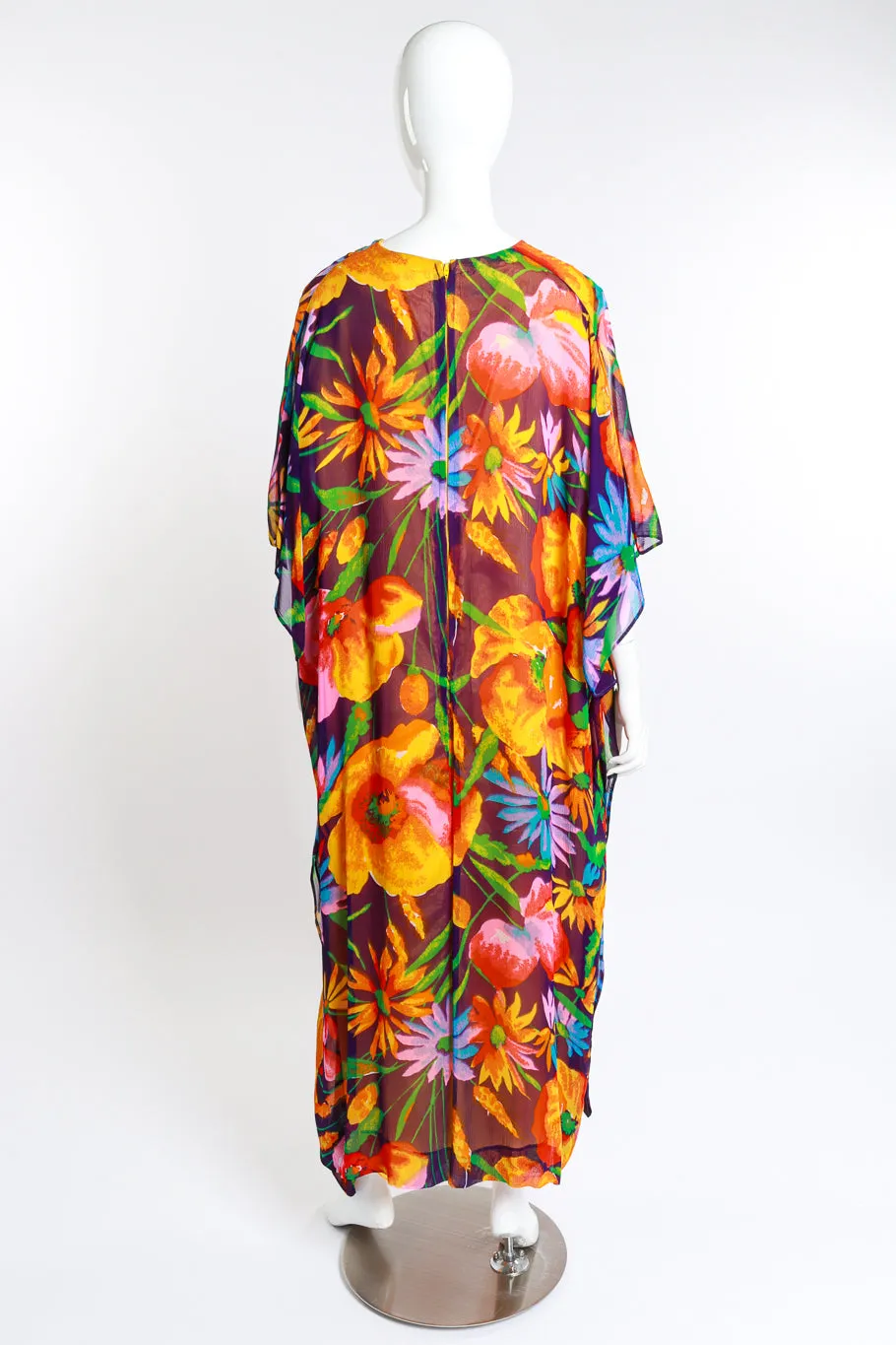 Floral Chiffon Rhinestone Caftan