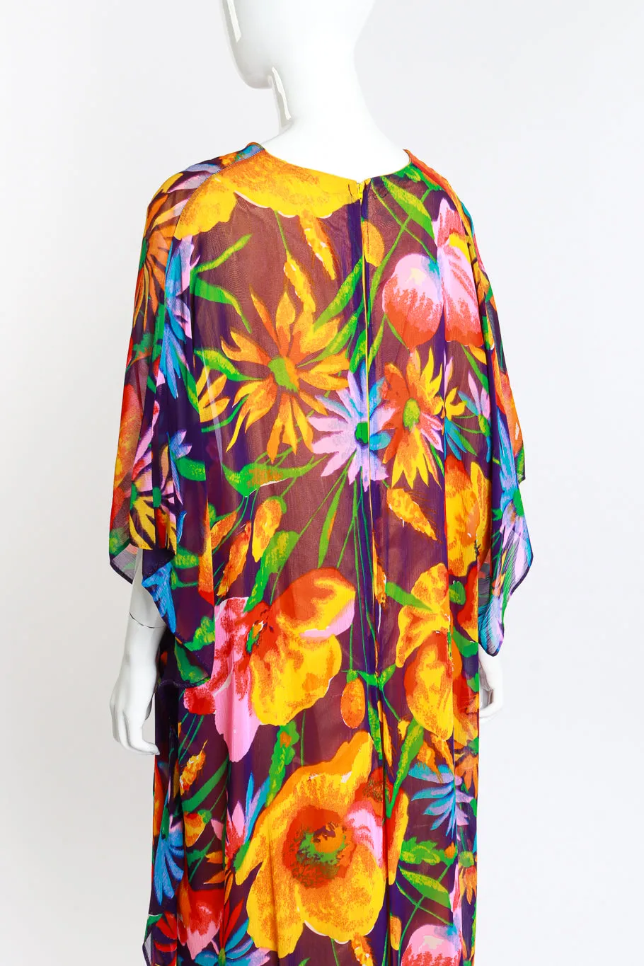 Floral Chiffon Rhinestone Caftan