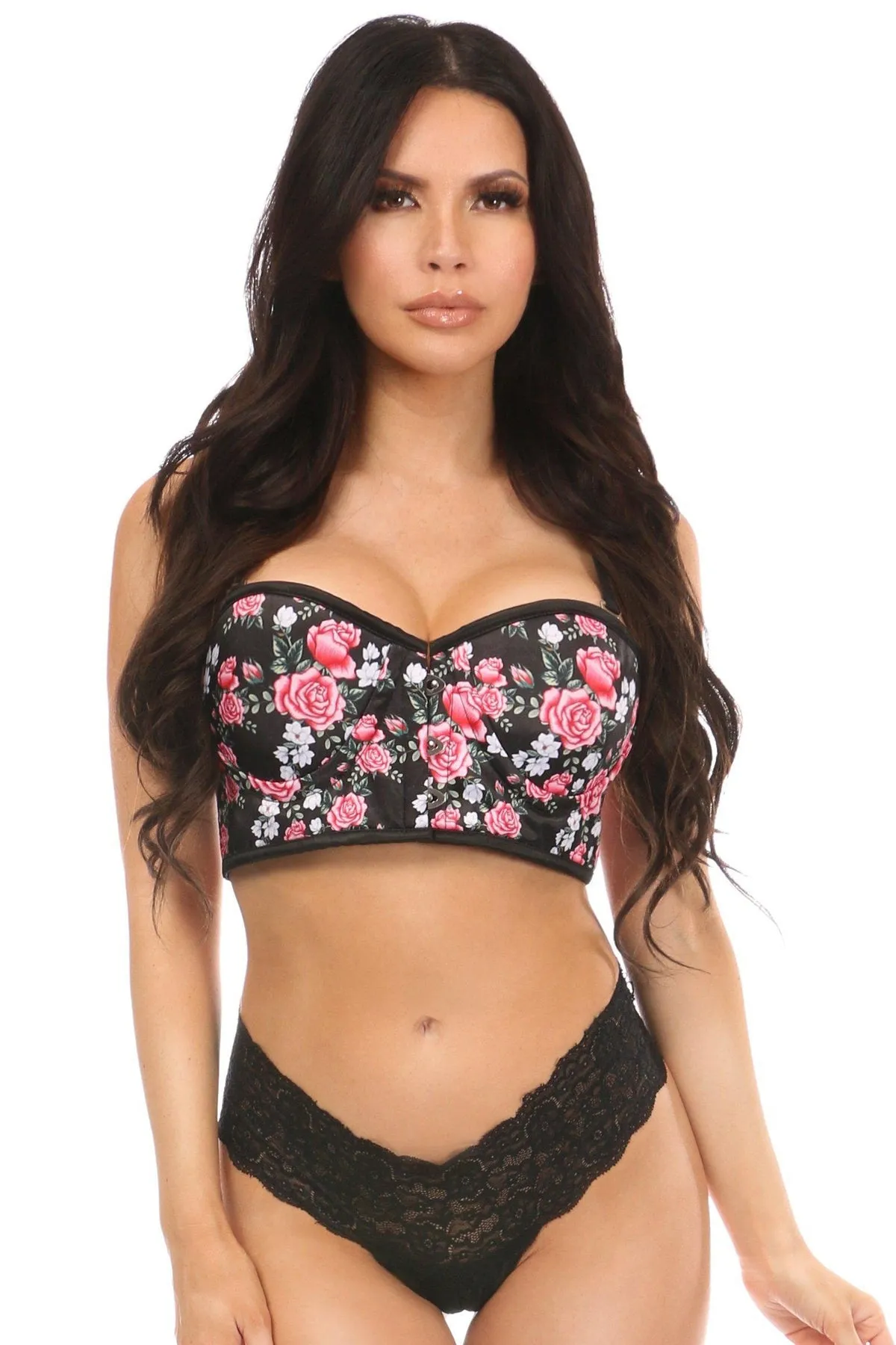 Floral Print Short Bustier