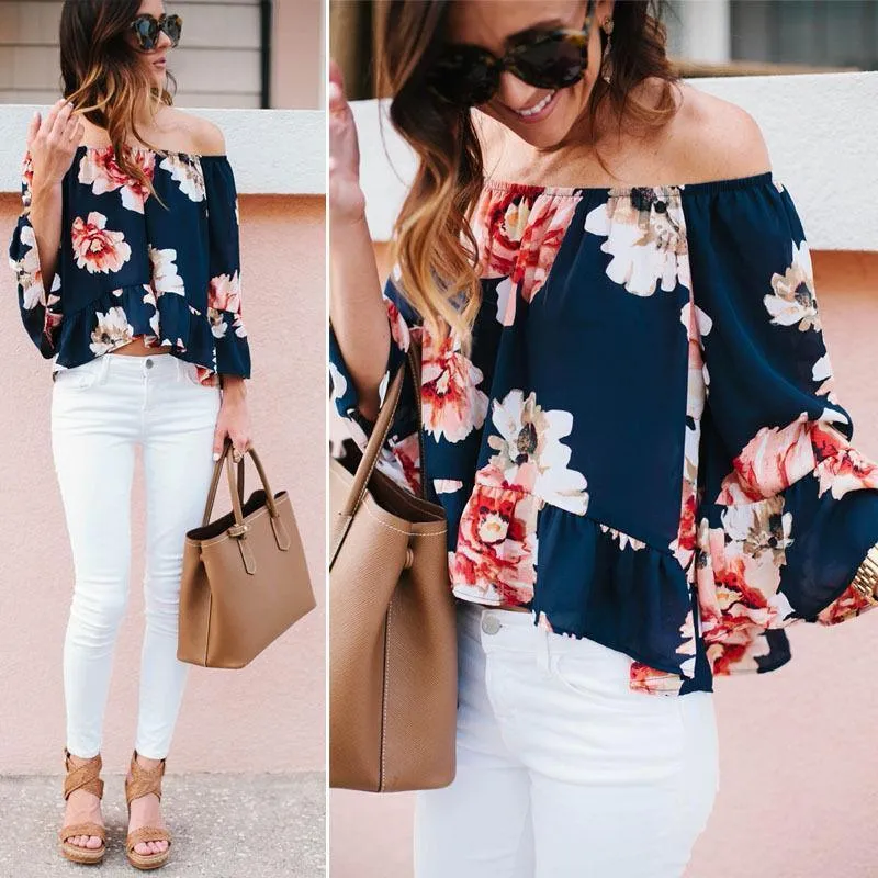 Floral Printed Off-Shoulder