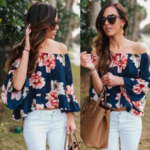 Floral Printed Off-Shoulder