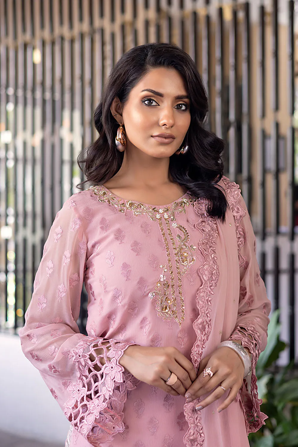 Florid Charm |  Azure Ensembles Chiffon 3PCS 2023