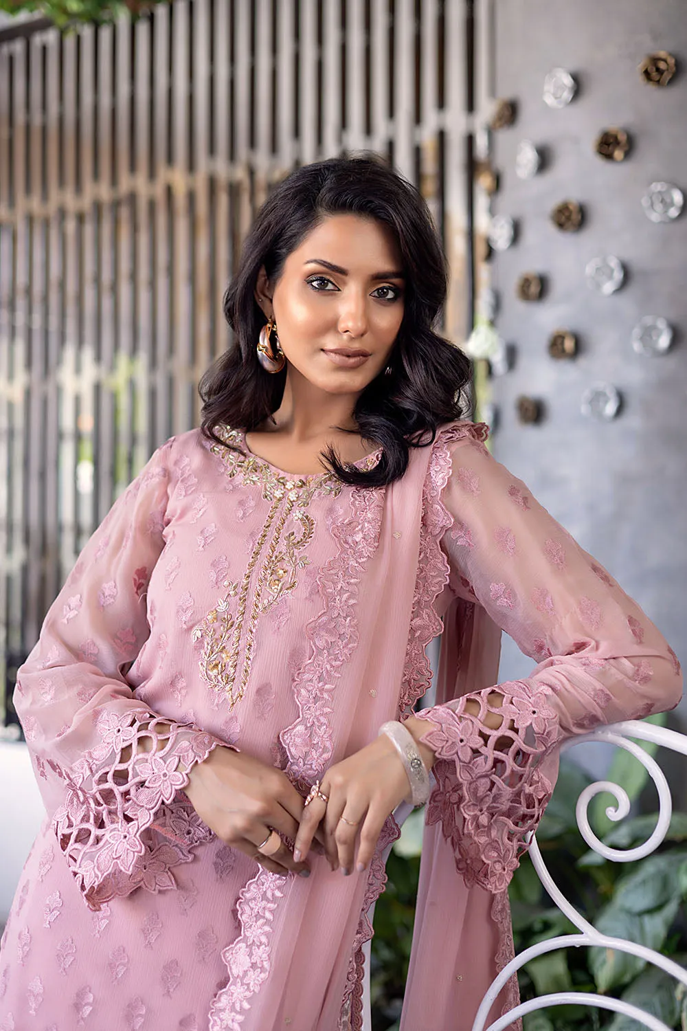 Florid Charm |  Azure Ensembles Chiffon 3PCS 2023
