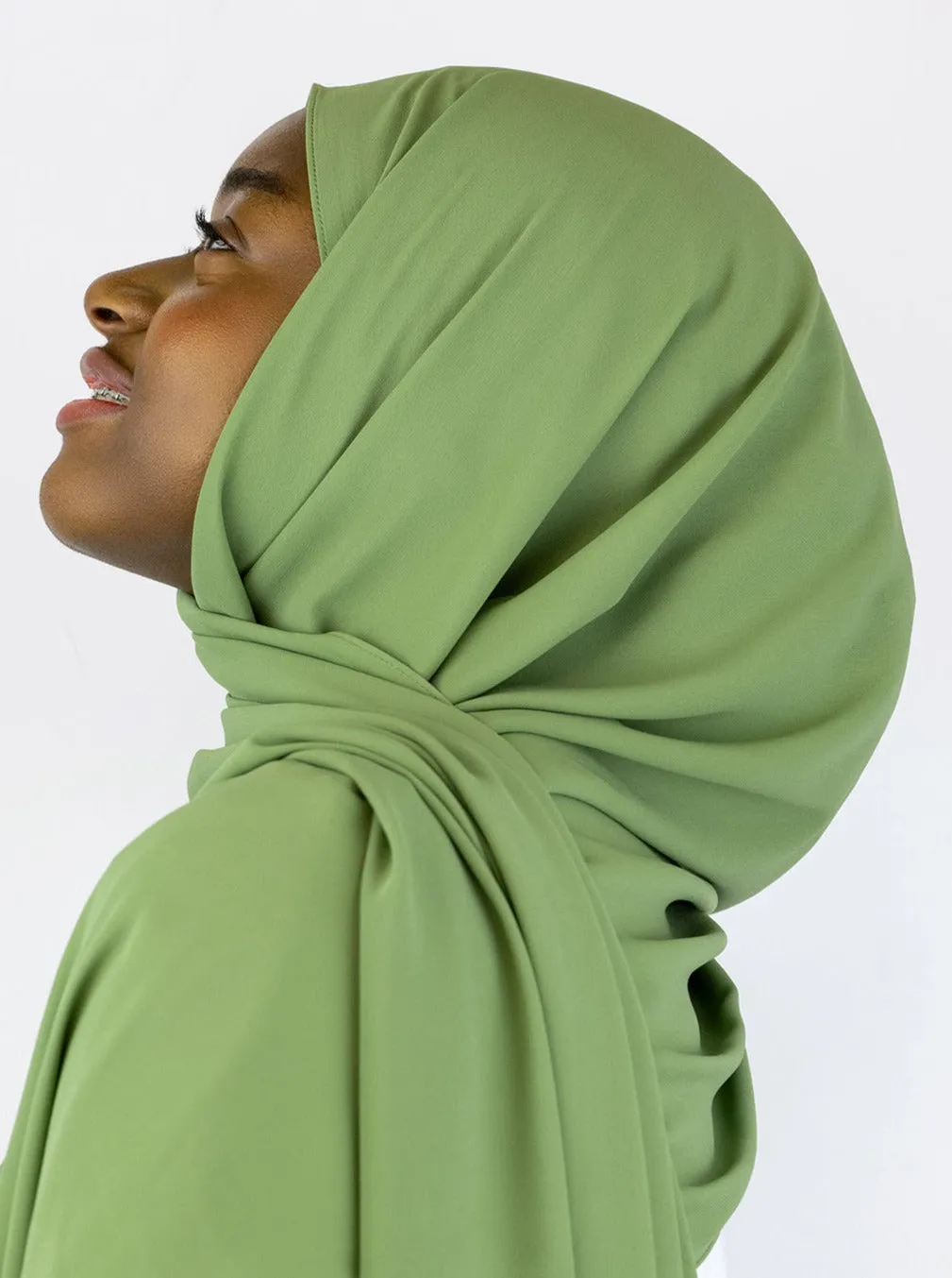 Flower Chiffon Hijab Eucalyptus