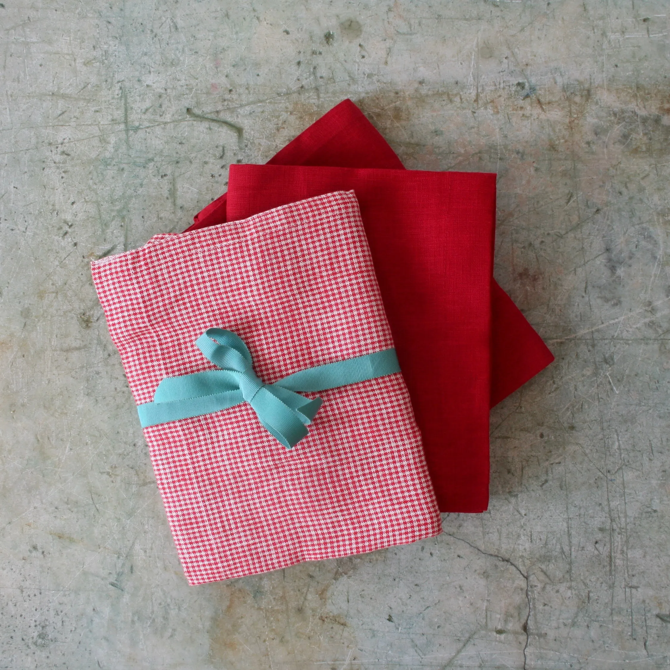 Fog Linen Full Apron, Red - 2 Options