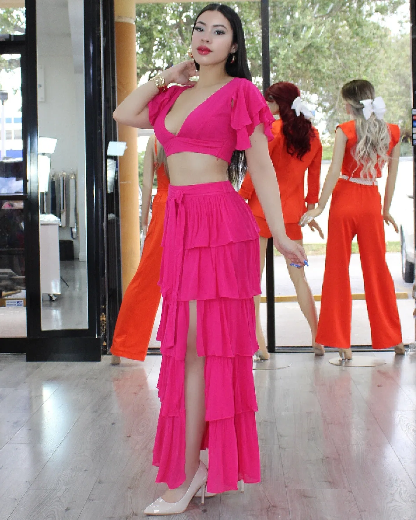 Forever Yours Hot Pink  Kankan Skirt Layer Set