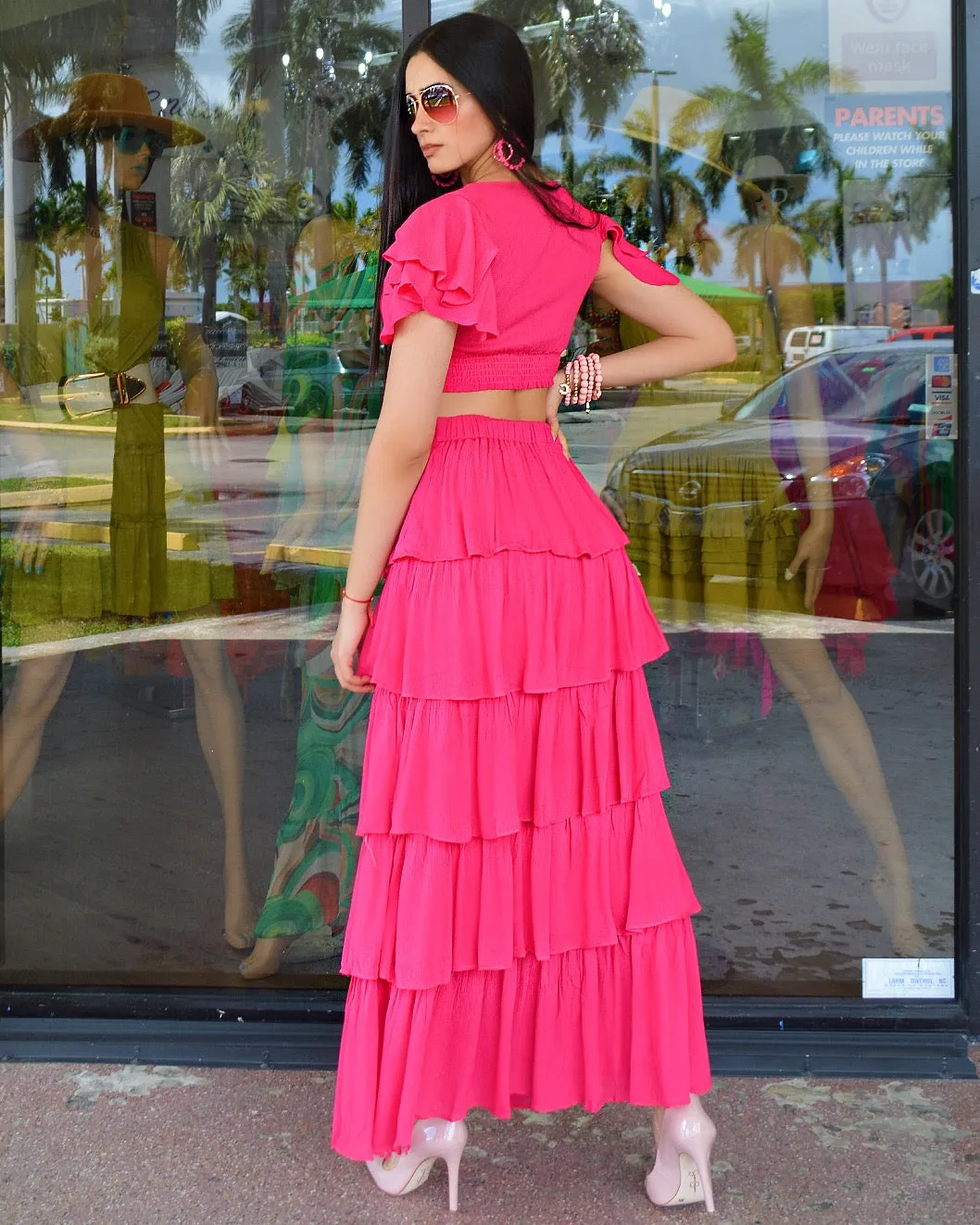 Forever Yours Hot Pink  Kankan Skirt Layer Set