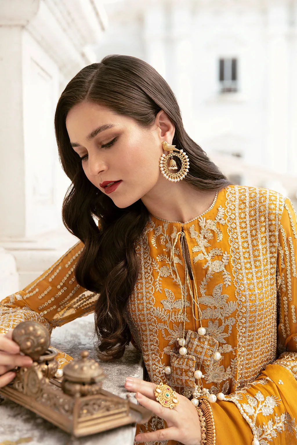Golden Hour | Afrozeh LA Fuchsia'22 Collection | Unstitched Chiffon Suits