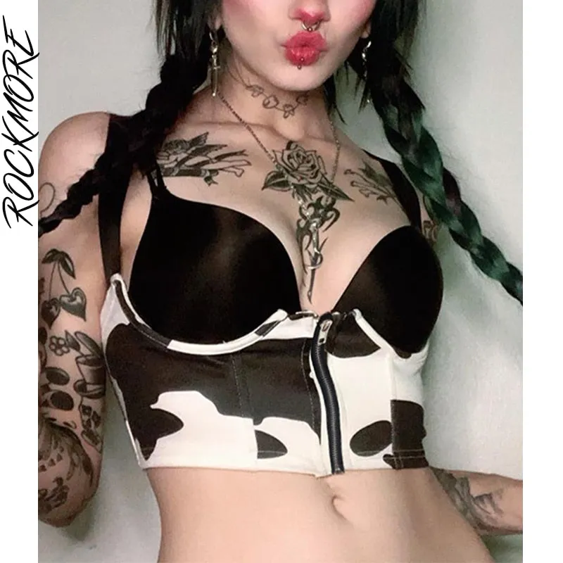 Graduation Gifts Gothic PU Leather Corset Women Lace Up Crop Top Punk Style Corselet Wear Out Bustiers Cummerbunds Tops Streetwear mujer