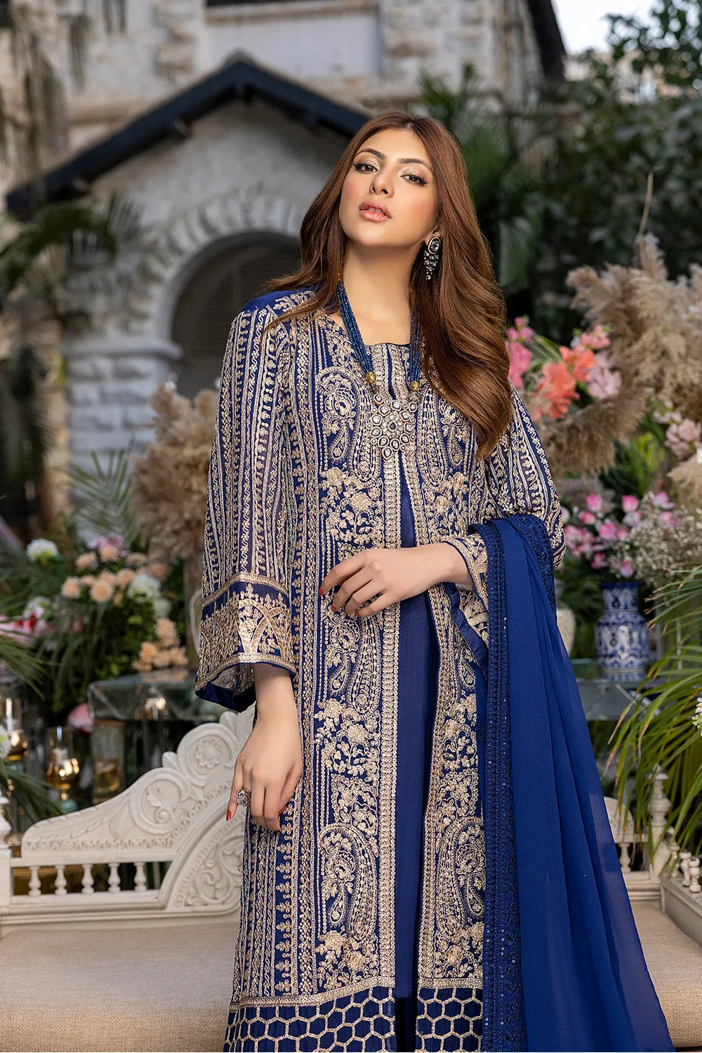 Granite | Azure Luxe Embroidered 3pcs Collections 2023