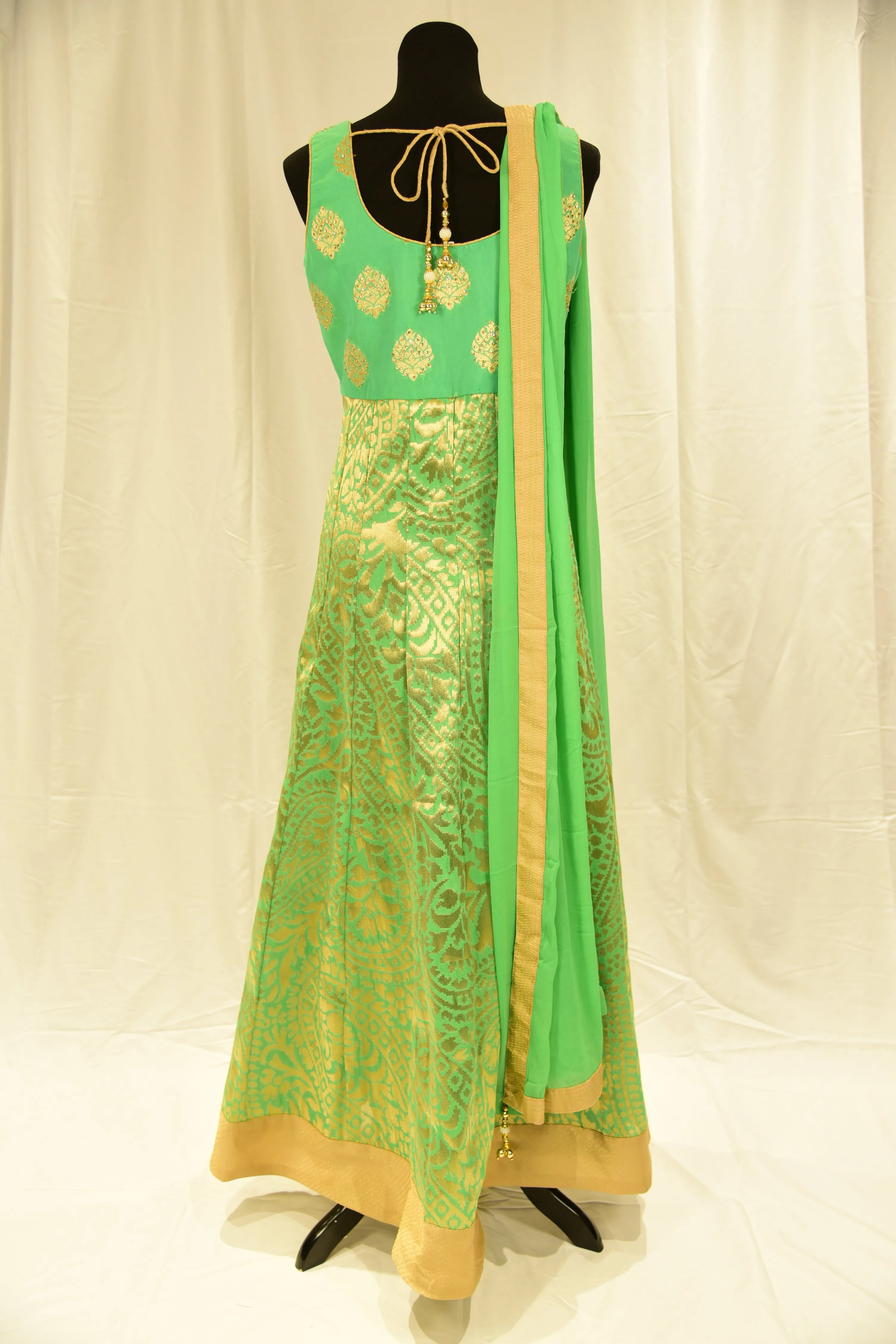 Green Anarkali Gown