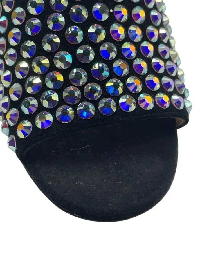 Gucci Embellished Suede Mules Women's 37.5 = US 7.5