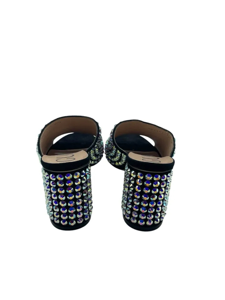 Gucci Embellished Suede Mules Women's 37.5 = US 7.5