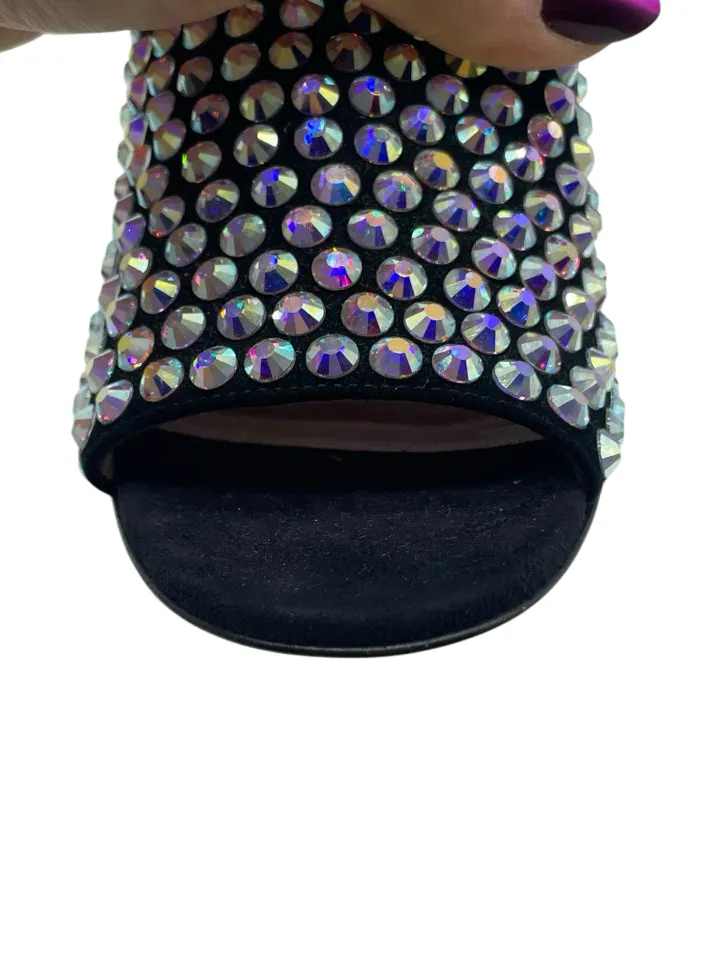 Gucci Embellished Suede Mules Women's 37.5 = US 7.5
