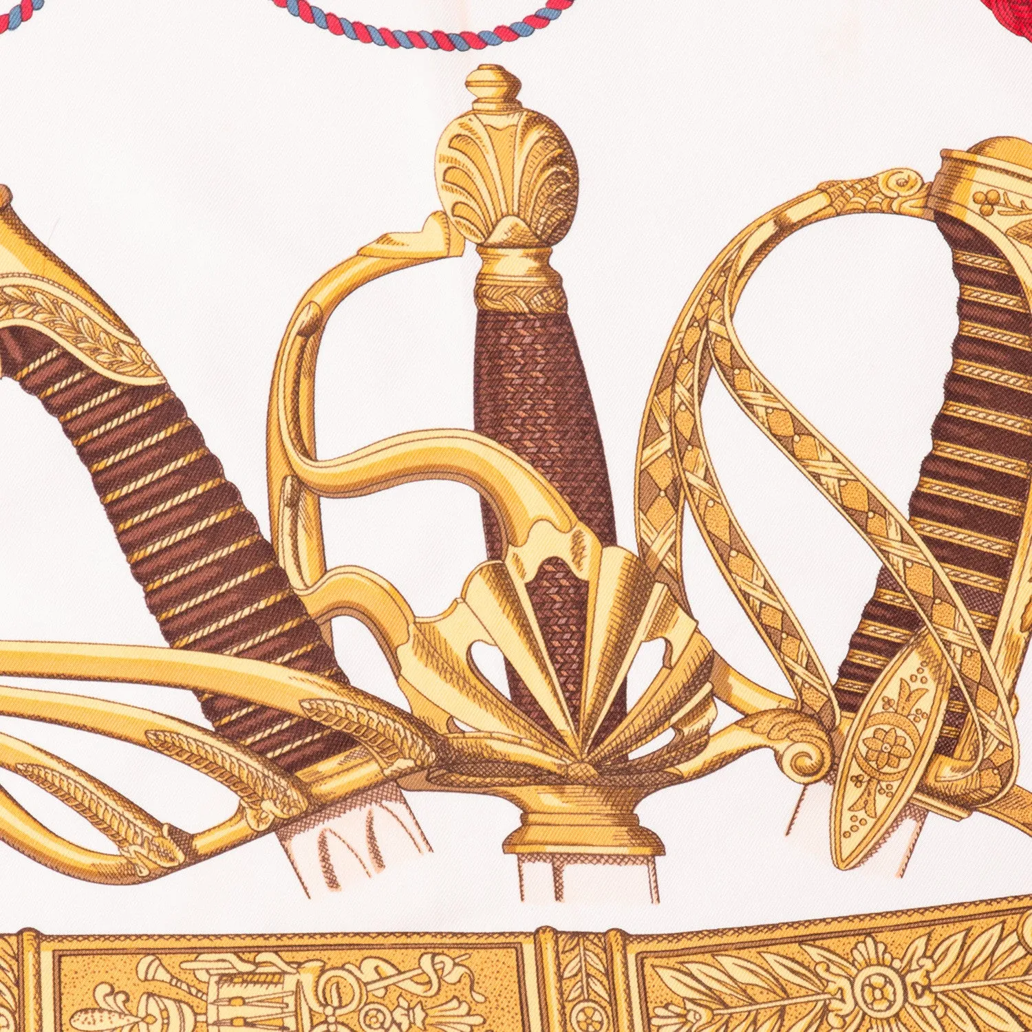 Hermes Printed Silk Scarf