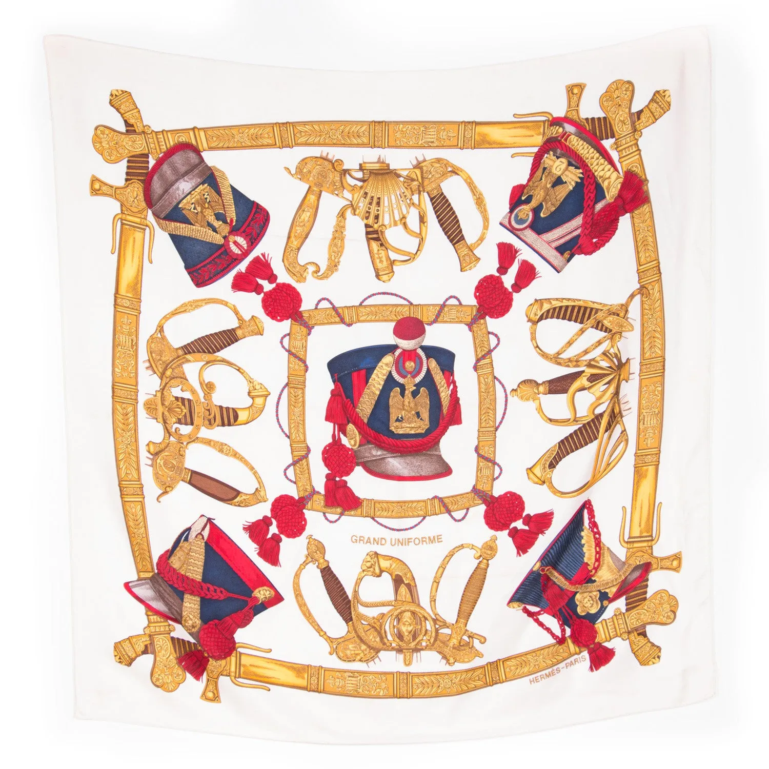 Hermes Printed Silk Scarf