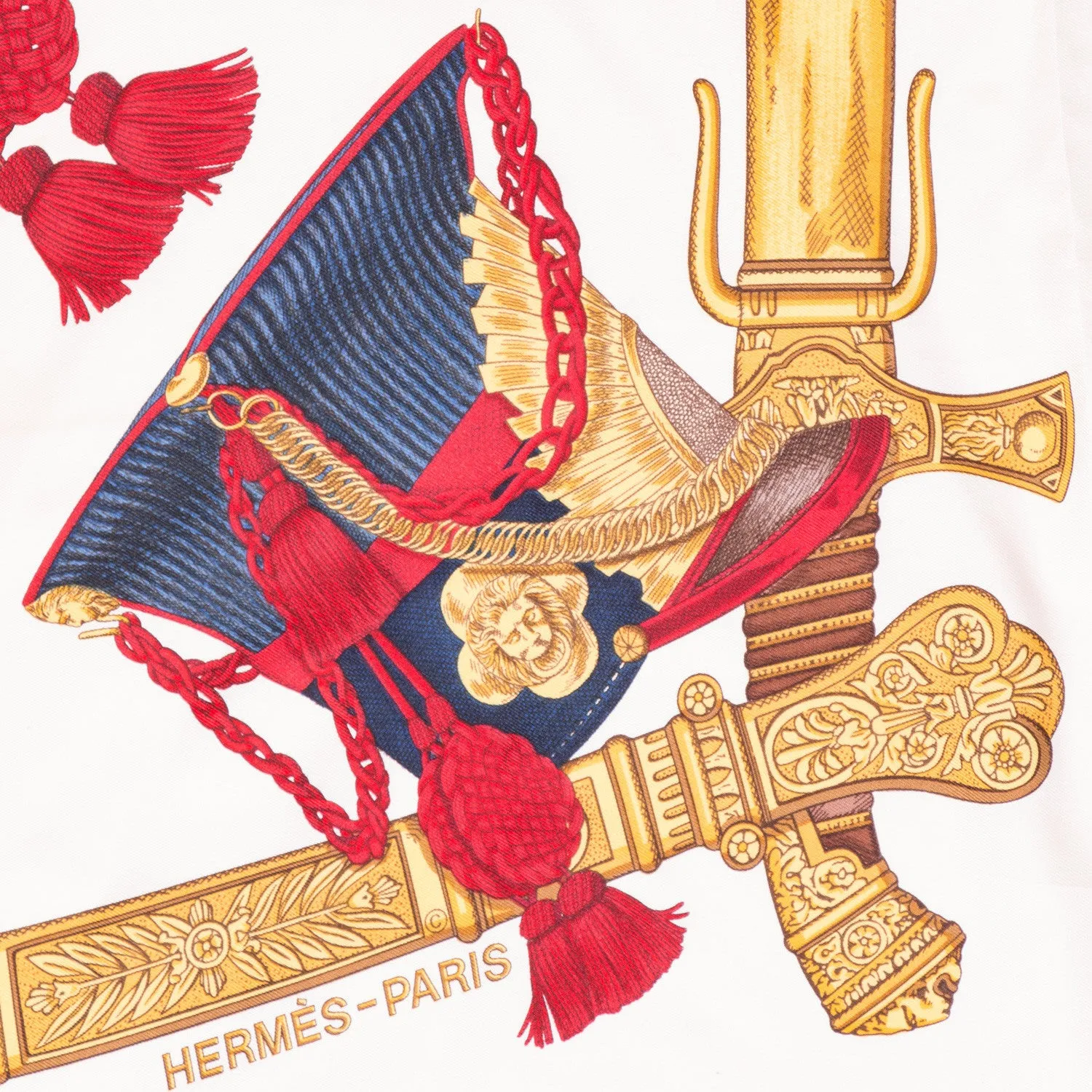 Hermes Printed Silk Scarf