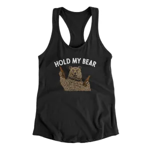 Hold My Bear Funny Women's Racerback Tank