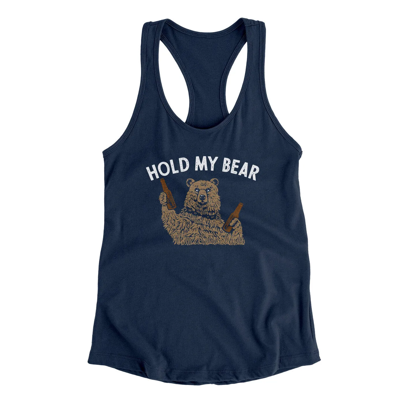 Hold My Bear Funny Women's Racerback Tank