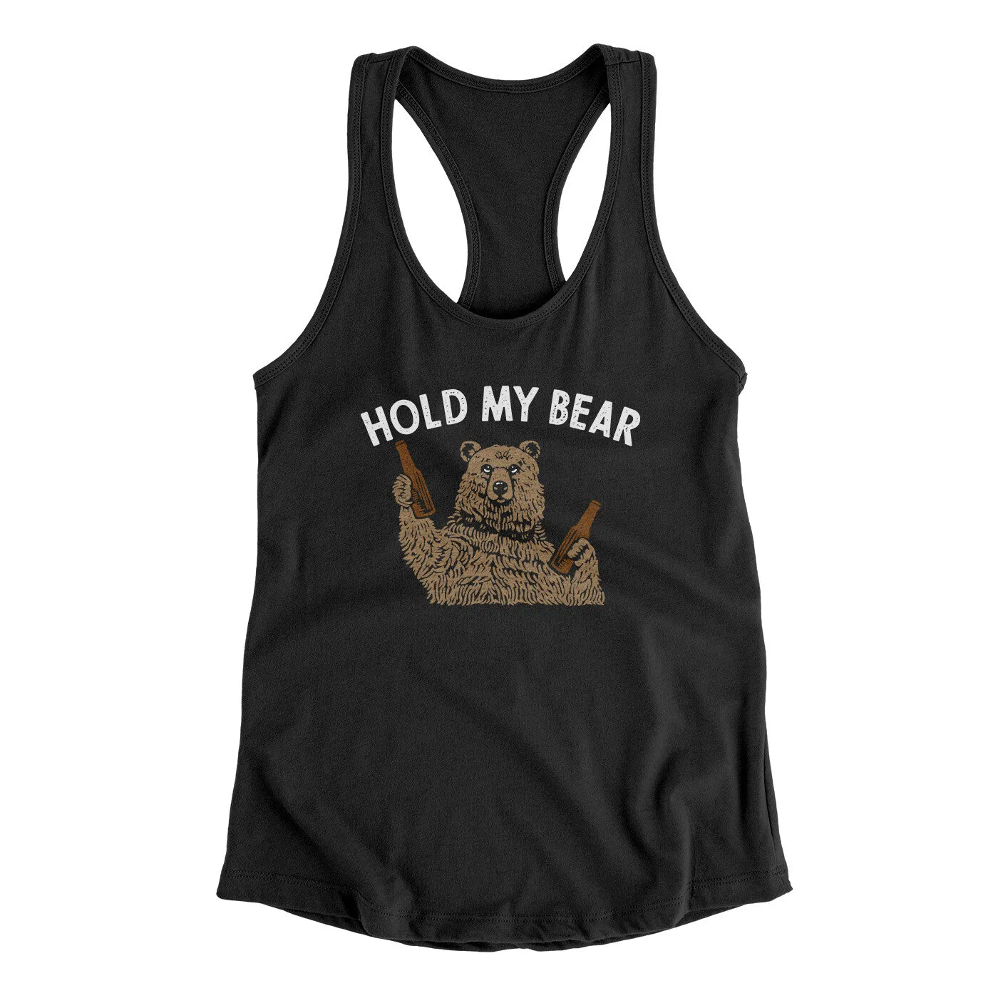Hold My Bear Funny Women's Racerback Tank