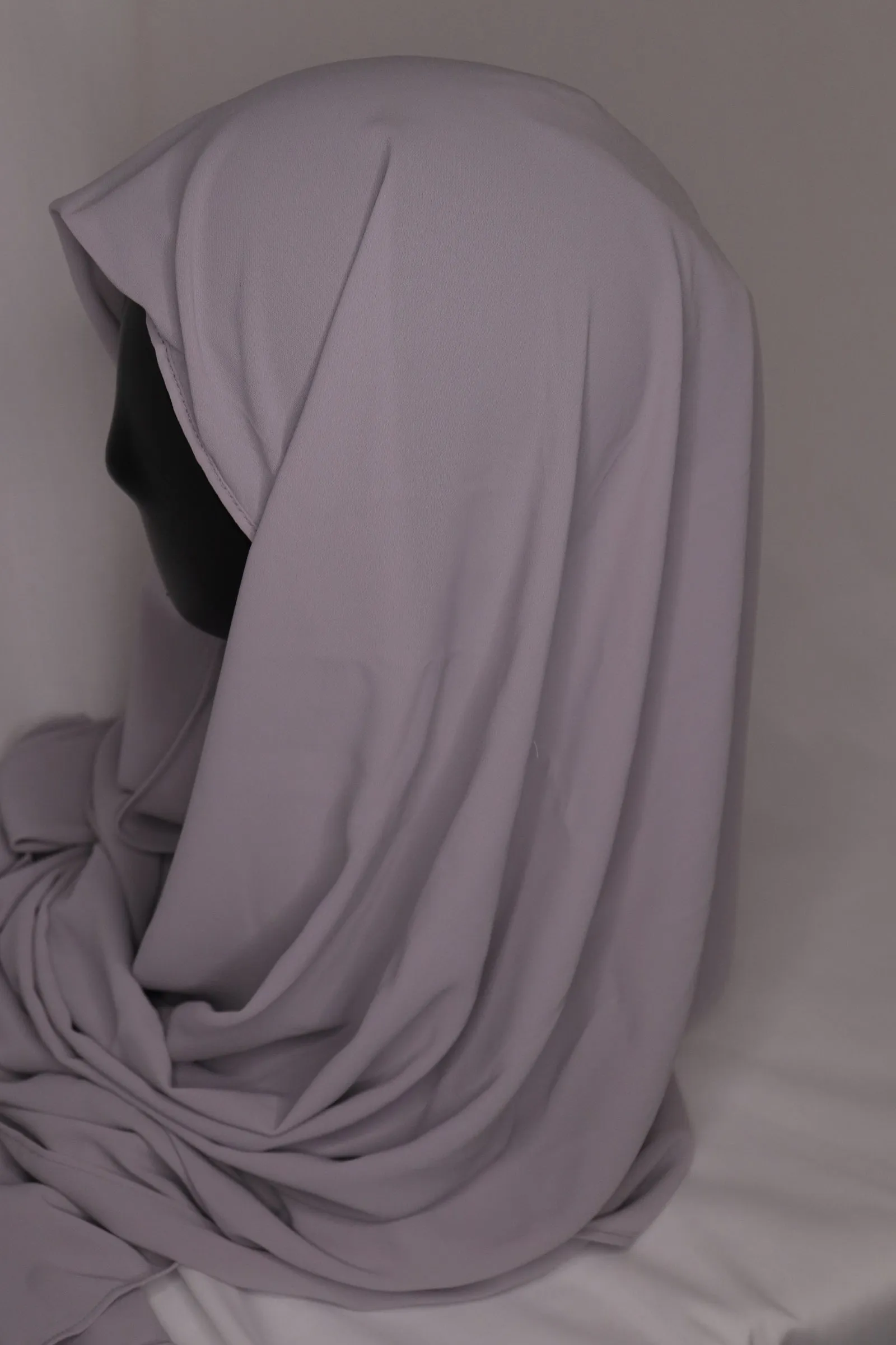 Instant Chiffon Hijab - Silver