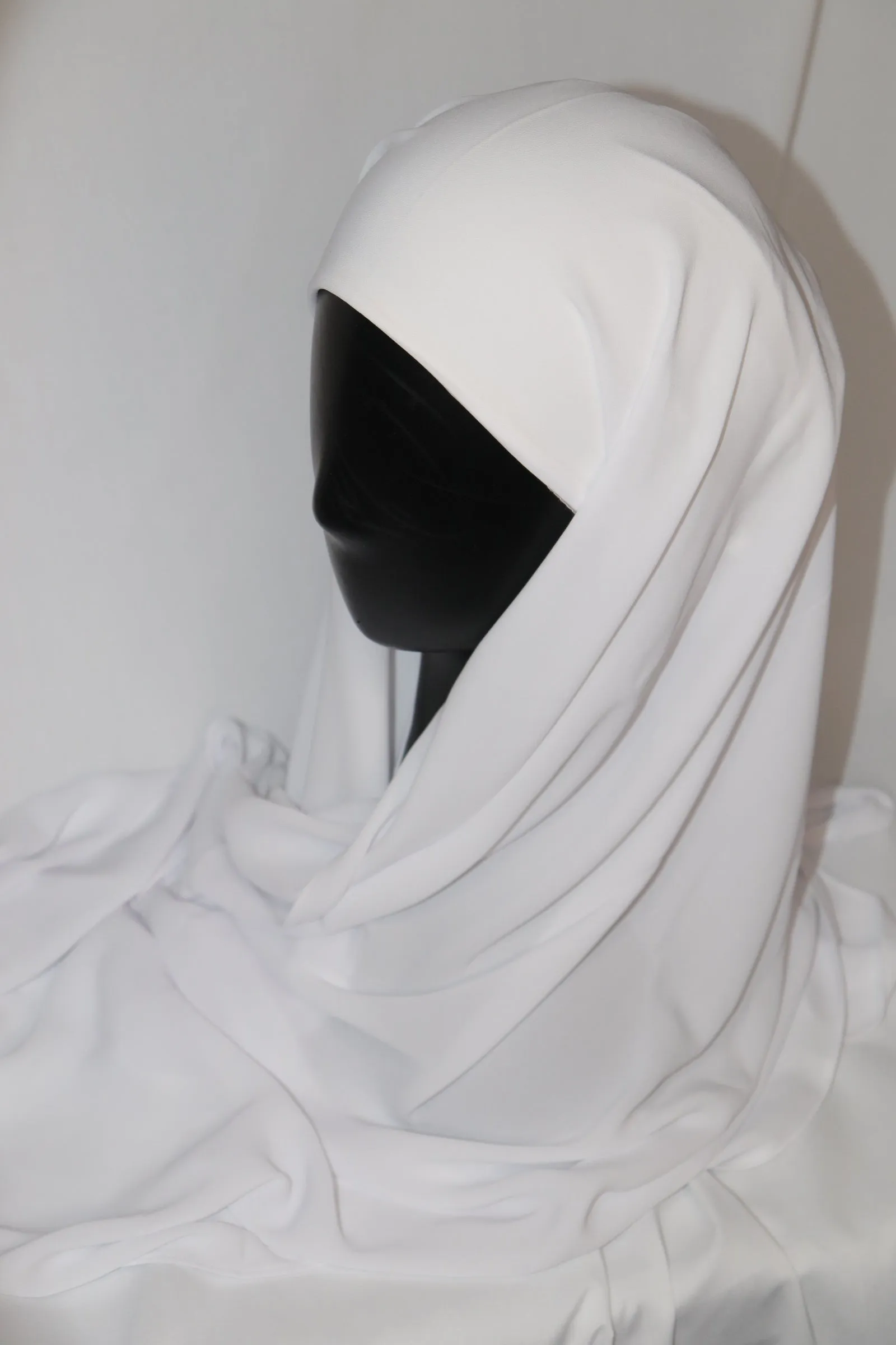 Instant Chiffon Hijab - White