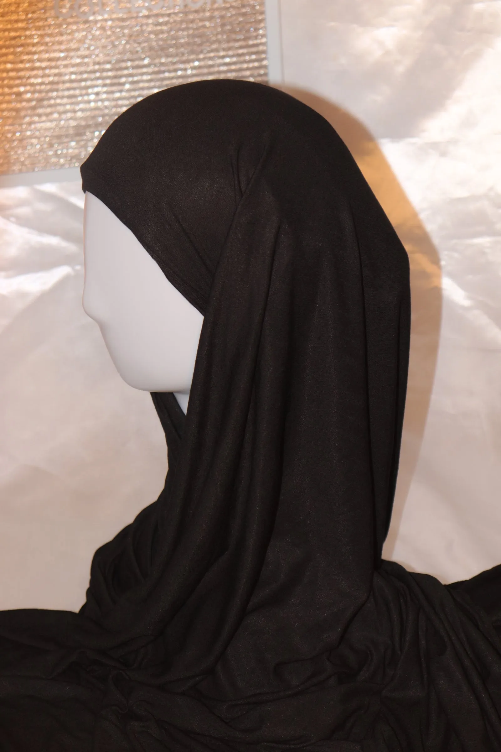 Instant Jersey Hijab - Black