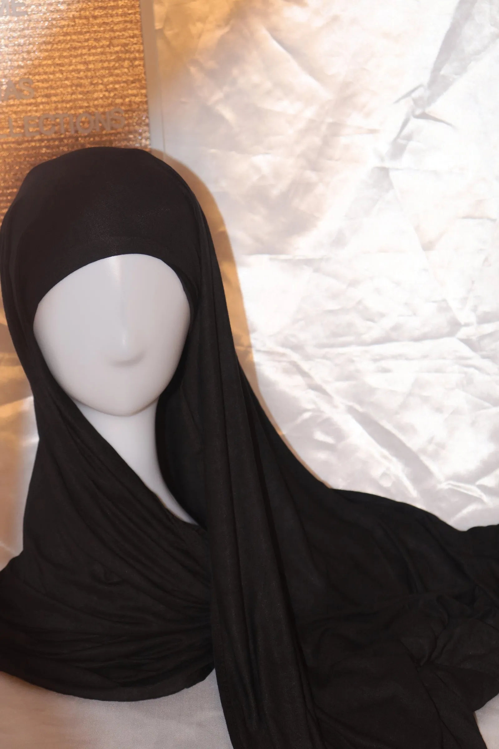Instant Jersey Hijab - Black